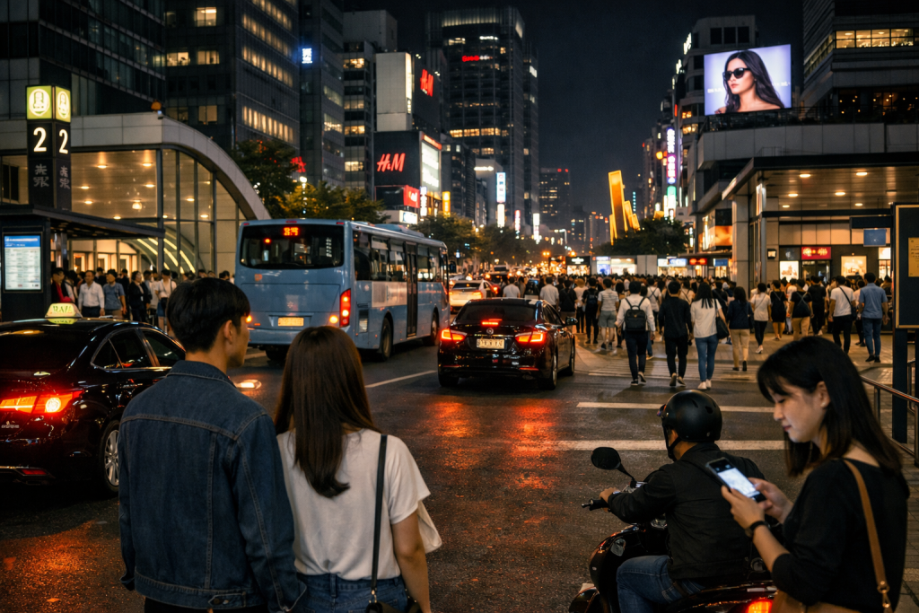 How to Get Around Gangnam District at Night